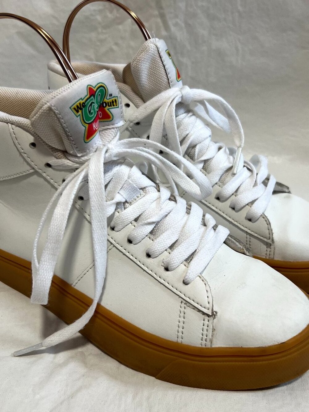 Garrixon x Kum & Go Ampersand1 sneakers high top white leather mens 5 womens 7